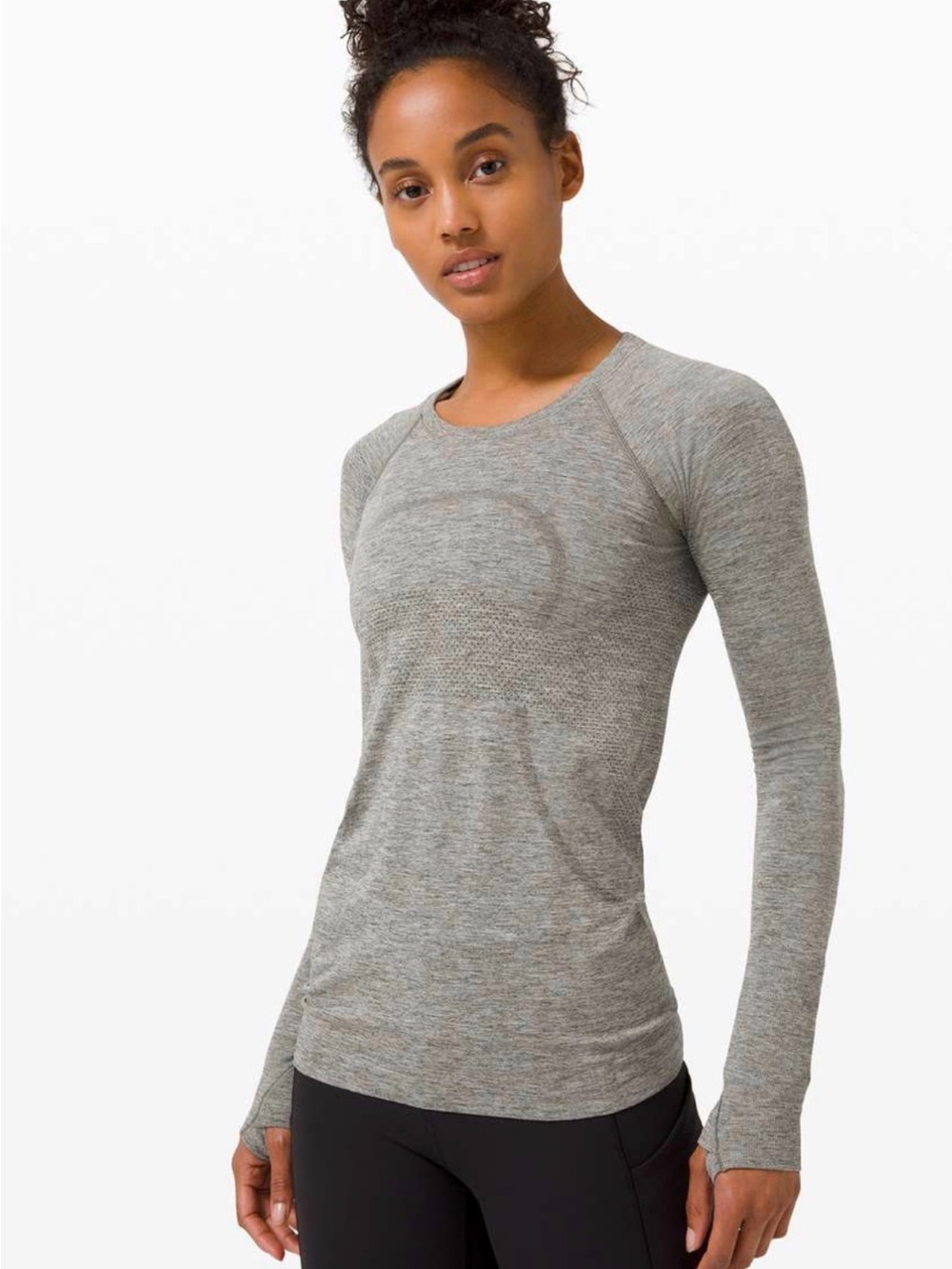 Lululemon Swiftly Tech Long-Sleeve Shirt 2.0 Heather Grey 4